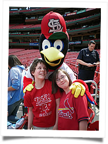 TASK athletes at St. Louis Cardinals game.